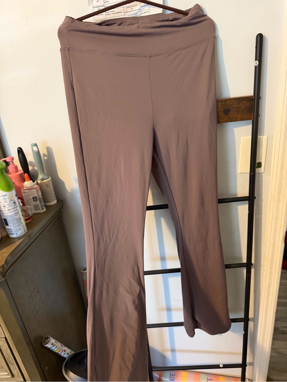 Primark Women's Boot-Cut Flare Pants - Mauve Taupe